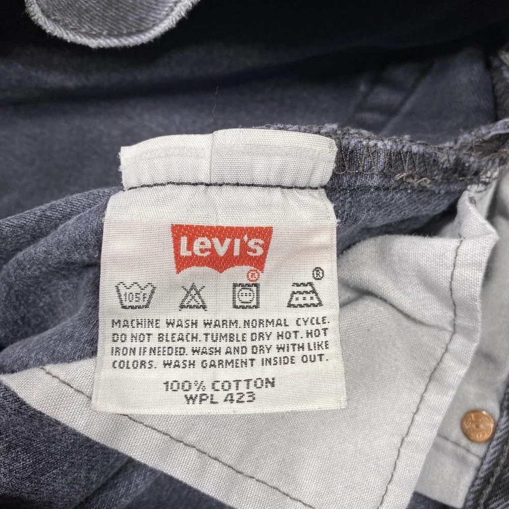 Vintage Levis 501 Jeans Mens 36x30 Fit 34x29 Black‎ Straight Leg Button Fly